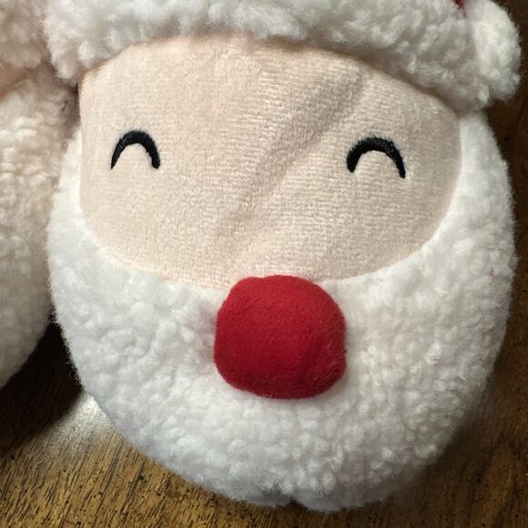 Adult Santa Slippers Size Large Children’s Place Fuzzy Comfy Christmas Holiday - Picture 2 of 6